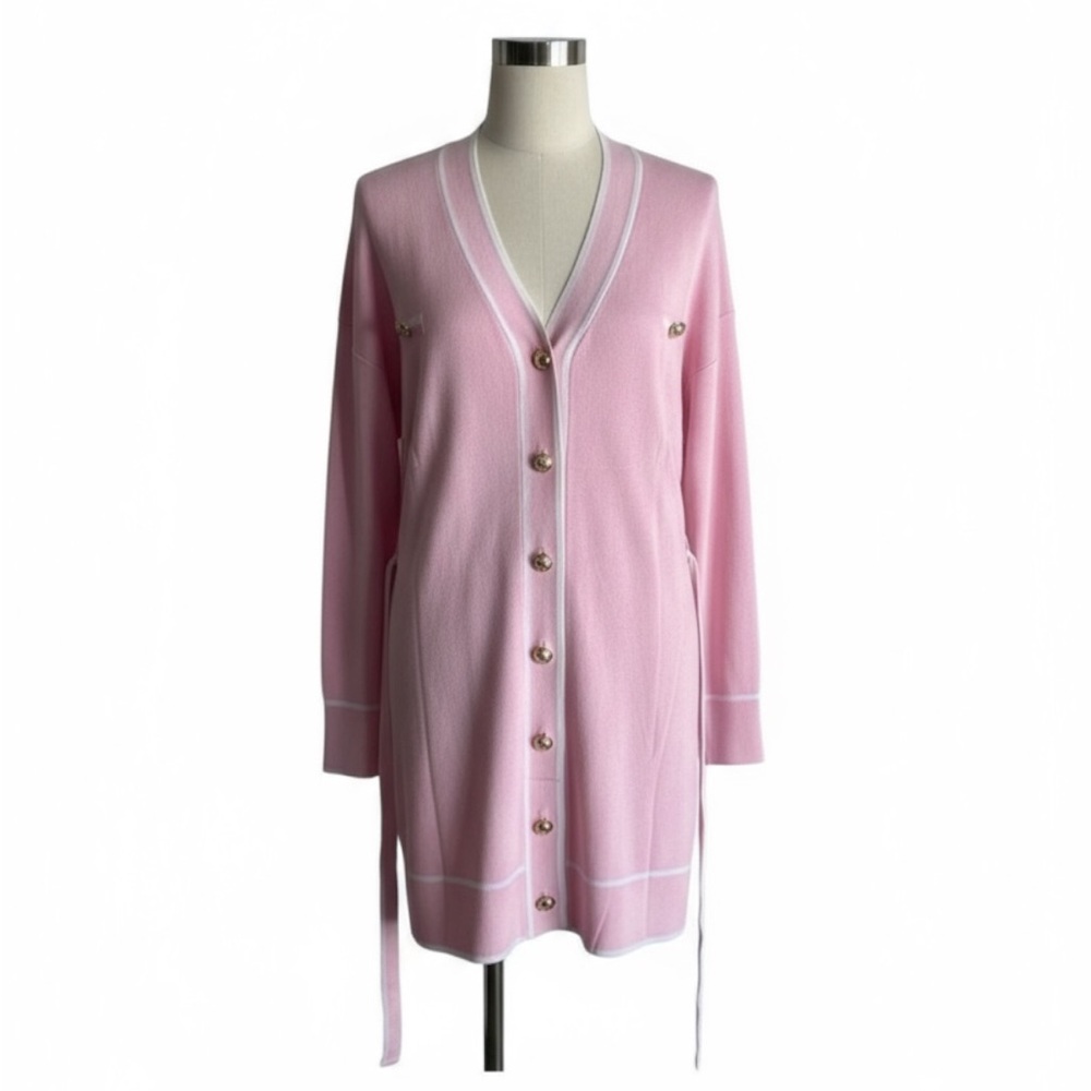 Pink Long Cardigan Sweater Large NWOT Large